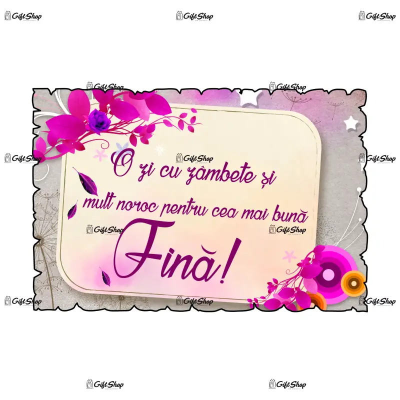 O zi cu zambete pentru cea mai buna fina, magnet frigider mgs115